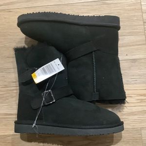 MWT Kirkland Signature Shearling buckle boots,black 6